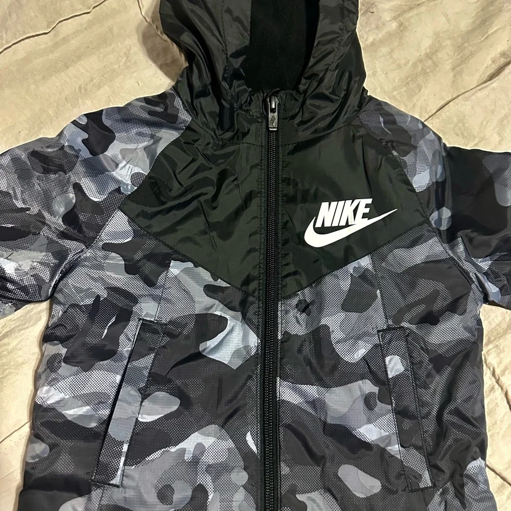 Nike Kids Camo Jacket - Black and Gray - Picture 4 of 7